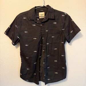 Katin dark gray short sleeve button up - size small